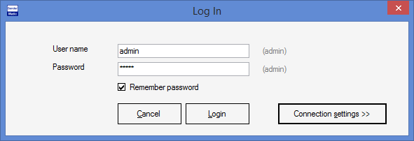 SenderMatic emailer - Firebird login dialog